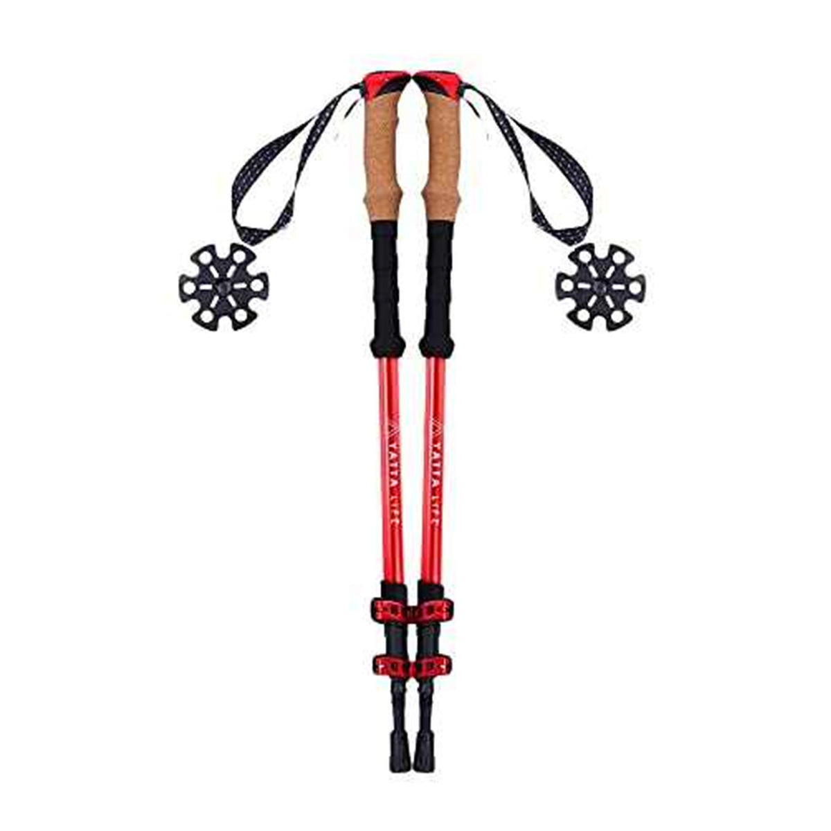 BÂTONS DE TREKKING ADVENTURE PRO ROUGE POIGNÉE LIÈGE