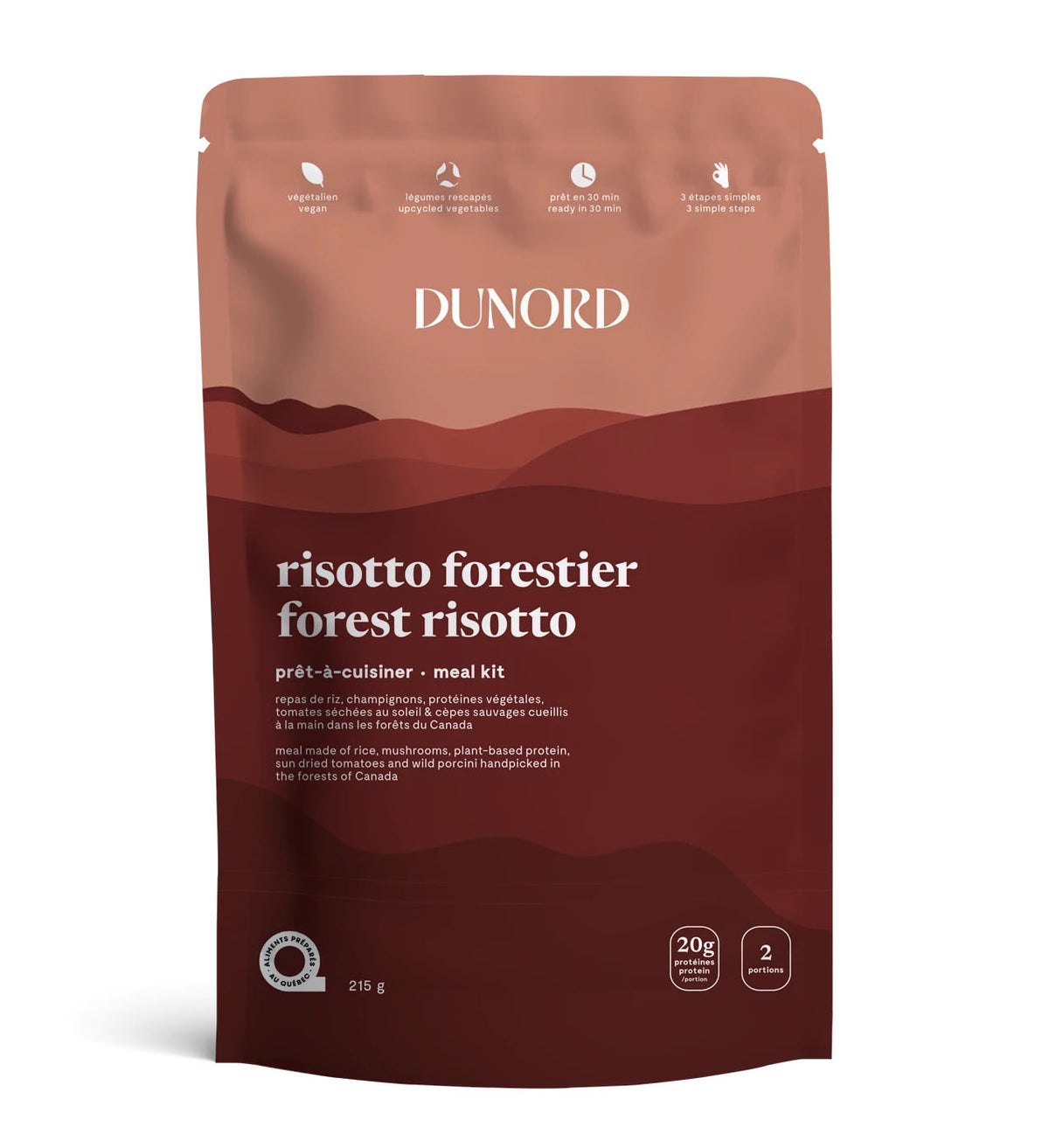 FOREST MUSHROOM RISOTTO WITH OYSTER MUSHROOMS 2 SERVINGS DUNORD