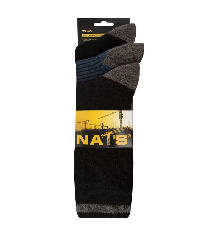 BAS D'HIVER EN LAINE DE MÉRINO PAQUET DE 3 NT005