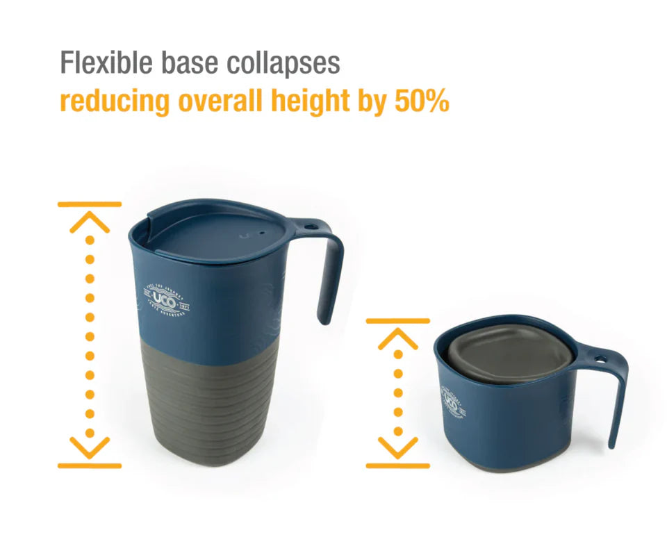 GRANDE TASSE PLIABLE GRISE RT BLEUE UCO