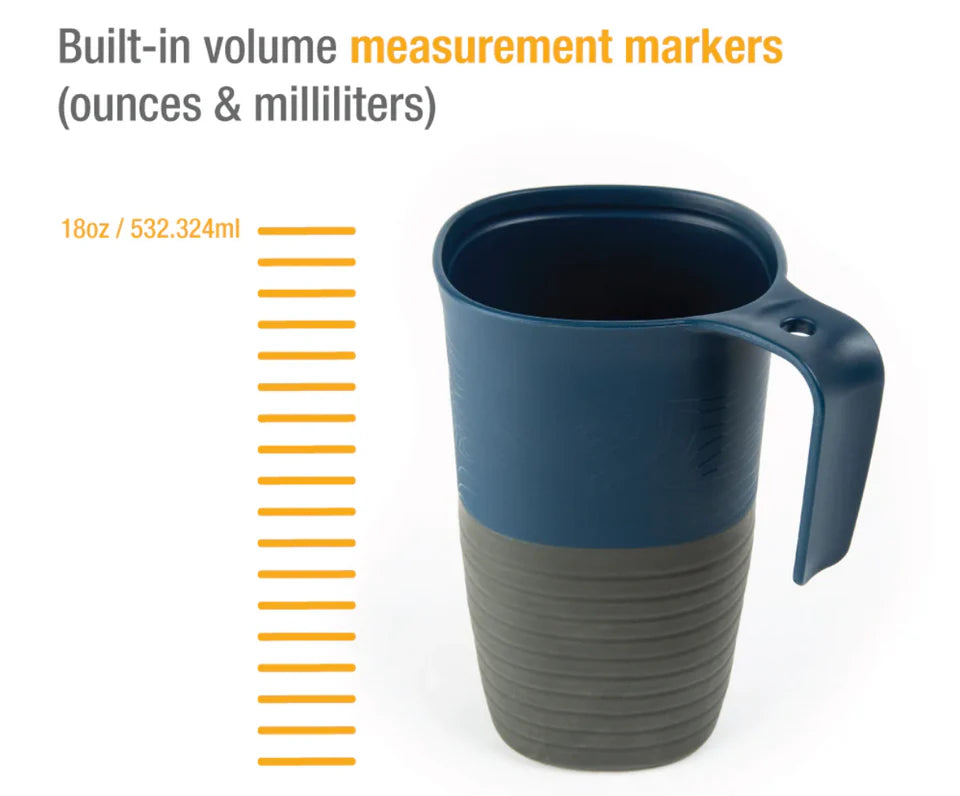 GRANDE TASSE PLIABLE GRISE RT BLEUE UCO