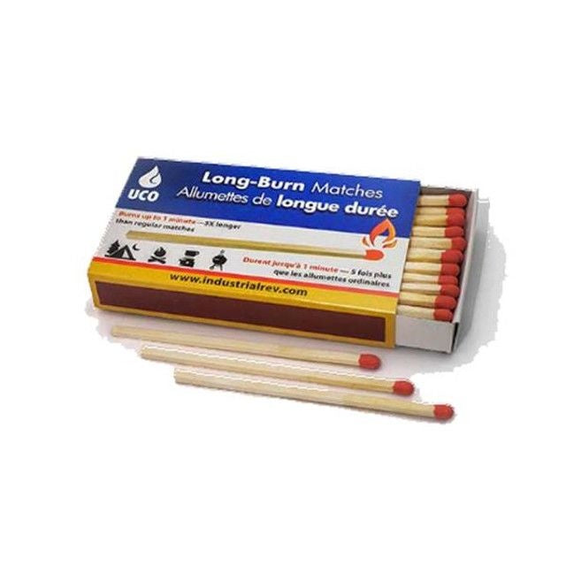 50 ALLUMETTES LONGUE DURÉE UCO - PLEIN AIR CAMPING ET SURVIE - ALLUME-FEU