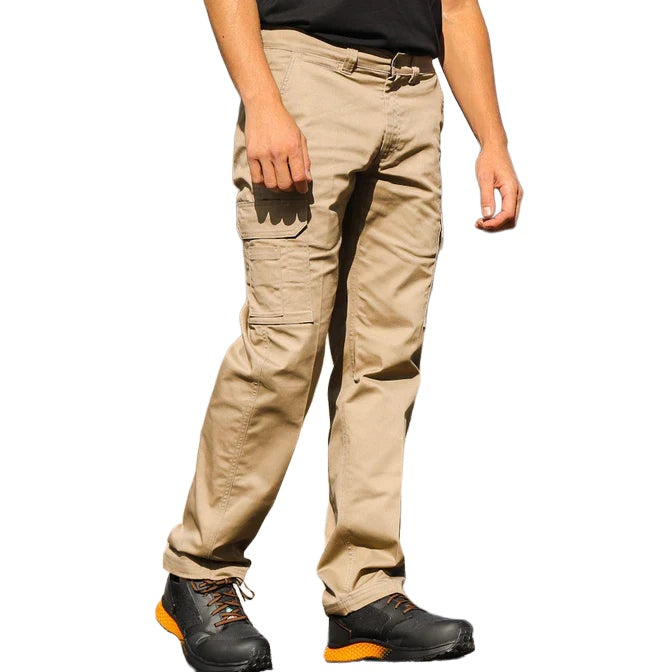 PANTALONS DE TRAVAIL CARGO EXTENSIBLES MODÈLE 011EX - BEIGE-KAKI / 28 / 32 - VÊTEMENTS - PANTALONS DE TRAVAIL