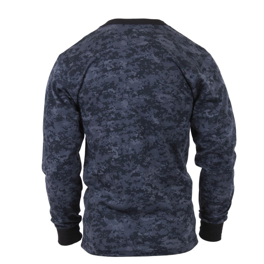 DIGITAL CAMO LONG-SLEEVED SWEATSHIRTS - LARGE MIDNIGHT DIGITAL