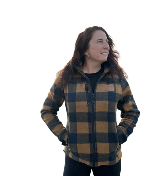 VESTE À CARREAUX BRUNE POUR FEMME POULE DES BOIS - VÊTEMENTS - VÊTEMENTS POUR FEMME