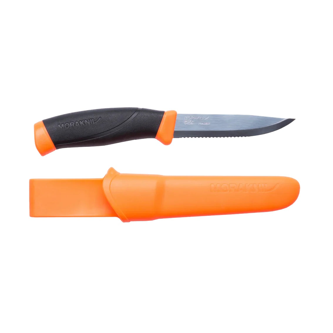 COUTEAU MORAKNIV COMPANION DENTELÉ ORANGE - COUTEAUX ET OUTILS - COUTEAUX À LAME FIXE