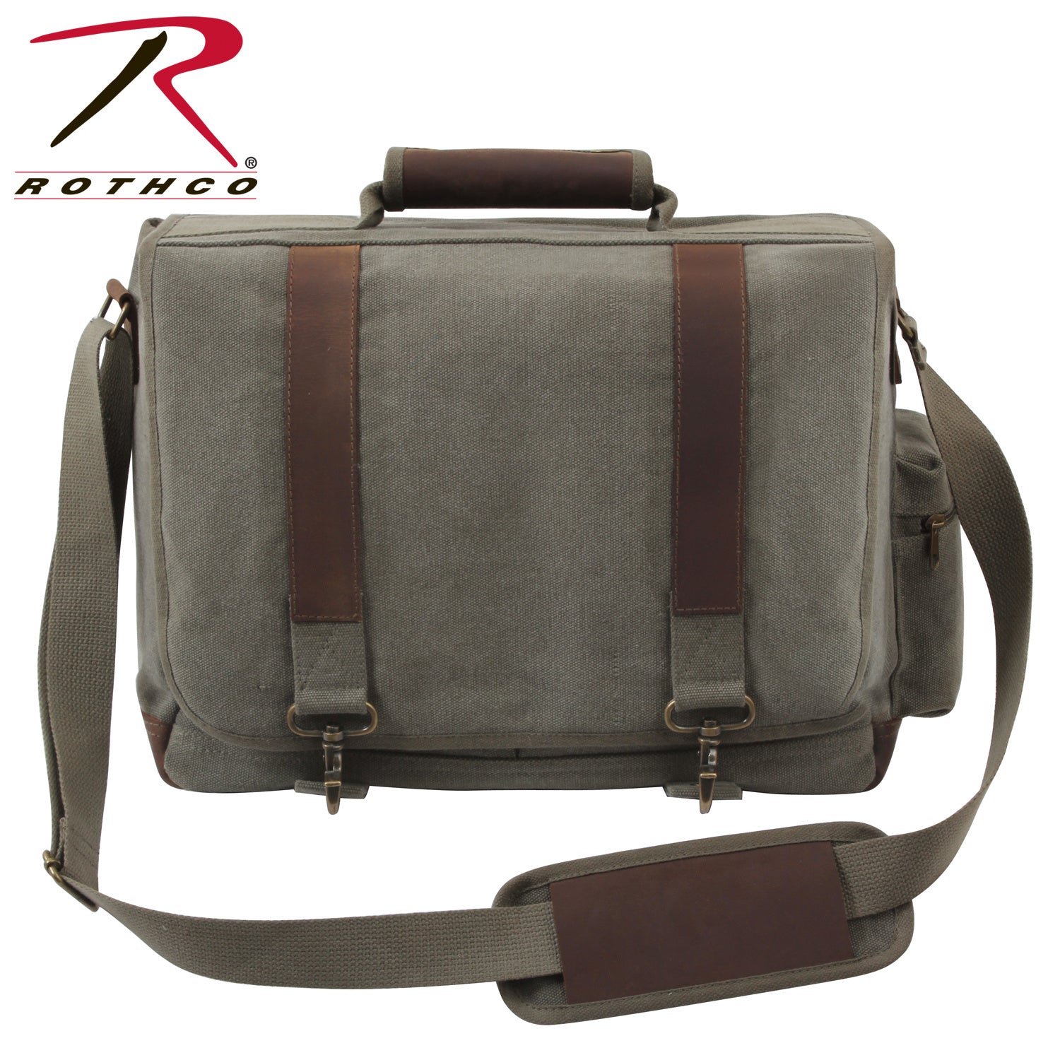 SAC POUR ORDINATEUR PORTABLE EN CANVAS AVEC INSERTION DE CUIR