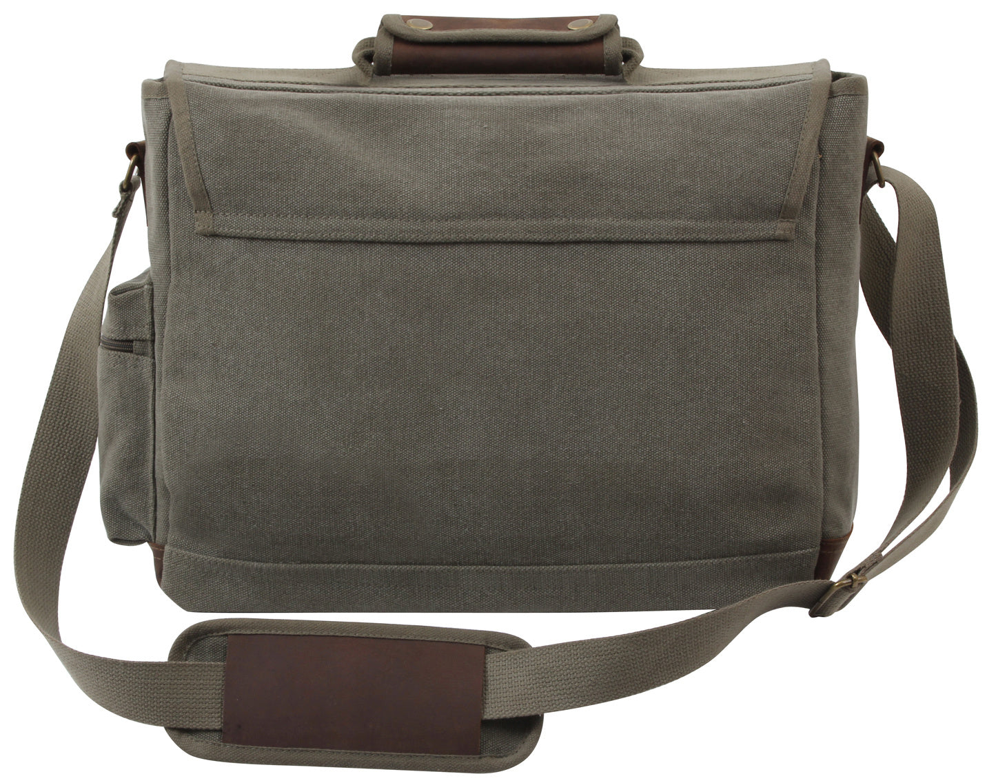 SAC POUR ORDINATEUR PORTABLE EN CANVAS AVEC INSERTION DE CUIR