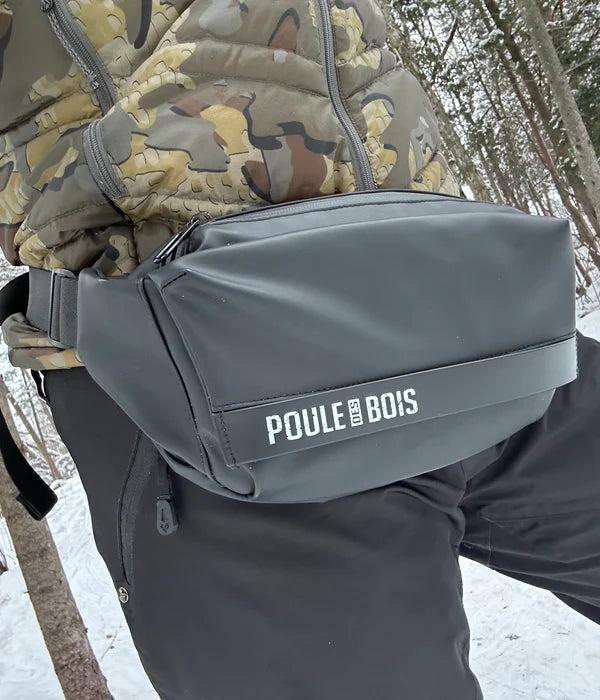 SAC BANDOUILLÈRE NOIR POULE DES BOIS