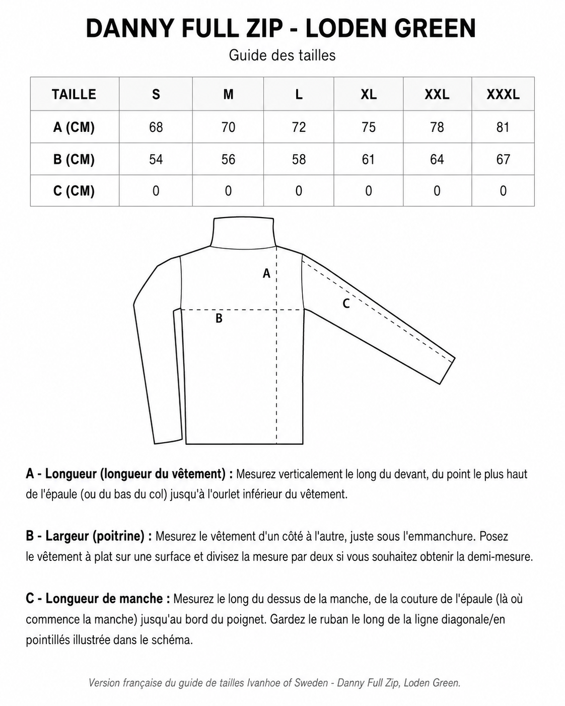 VESTE 100% LAINE IVANHOÉ DANNY FULL ZIP