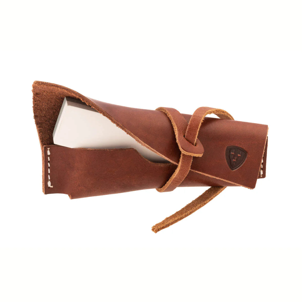 SMALL SHARPENING STONE WITH GRIT 320/500 WITH LEATHER POUCH
