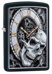 ZIPPO CRÂNE ET HORLOGE