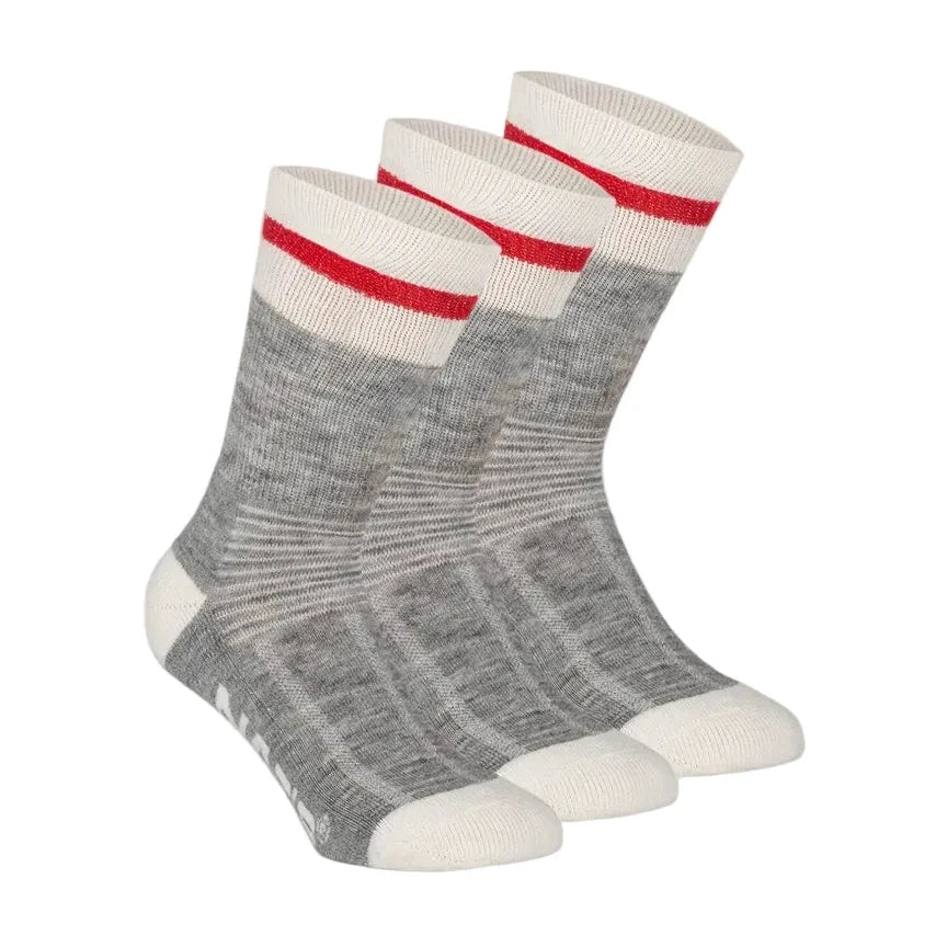 BAS DE TRAVAIL AVEC LAINE DE MÉRINOS PAQUET DE 3 WK929 - GRIS PÂLE / 9-12 - VÊTEMENTS - BAS
