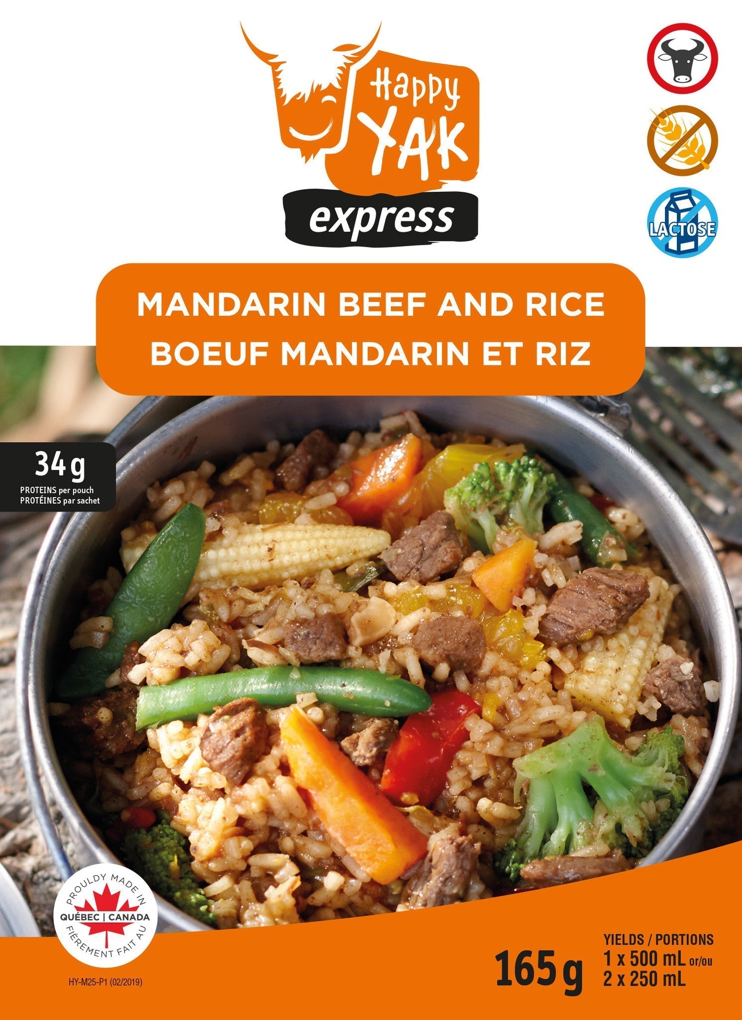 BOEUF MANDARIN ET RIZ HAPPY YAK - PLEIN AIR CAMPING ET SURVIE - NOURRITURE