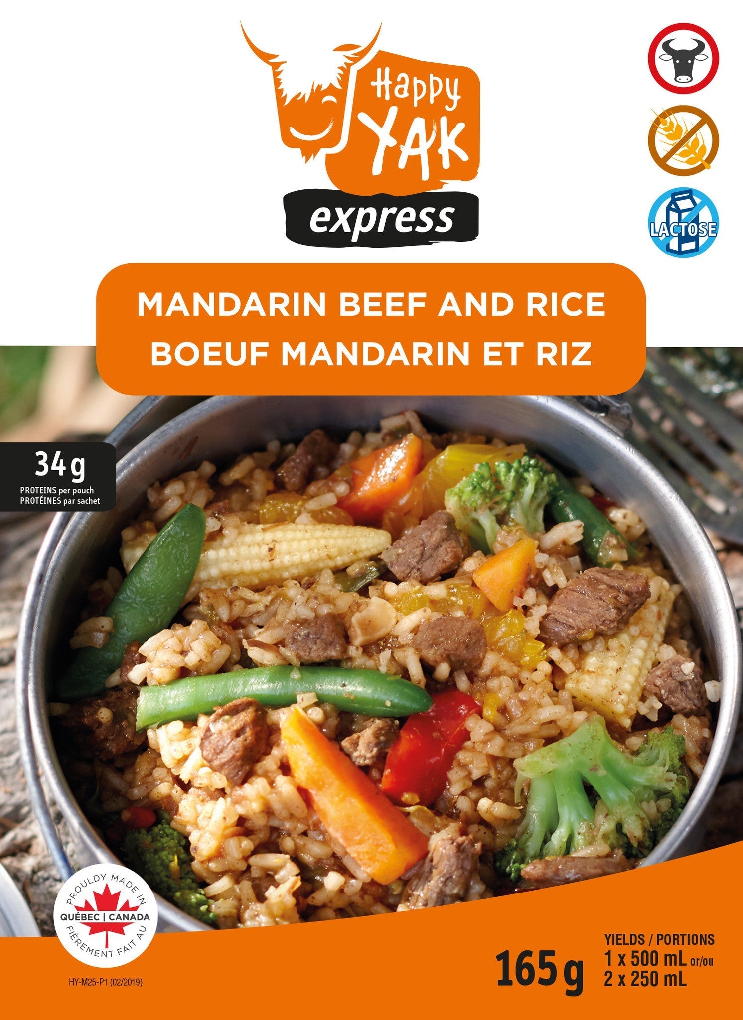 BOEUF MANDARIN ET RIZ HAPPY YAK - PLEIN AIR CAMPING ET SURVIE - NOURRITURE