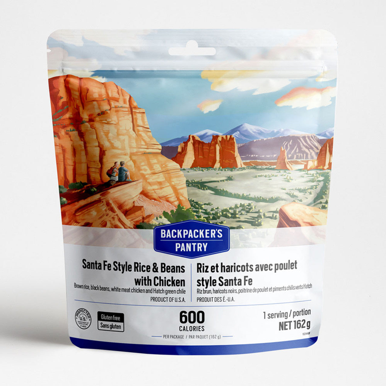 RIZ ET HARICOTS AVEC POULET STYLE SANTA FE - 1 PORTION - BACKPACKERS PANTRY