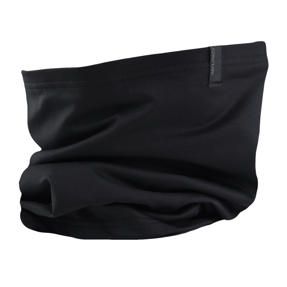 Cache-cou noir Dynamax Neck-Up, vue du tissu souple et replié