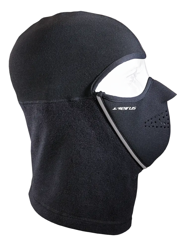 Cagoule Seirus MagneMask Combo TNT noire avec masque facial en place