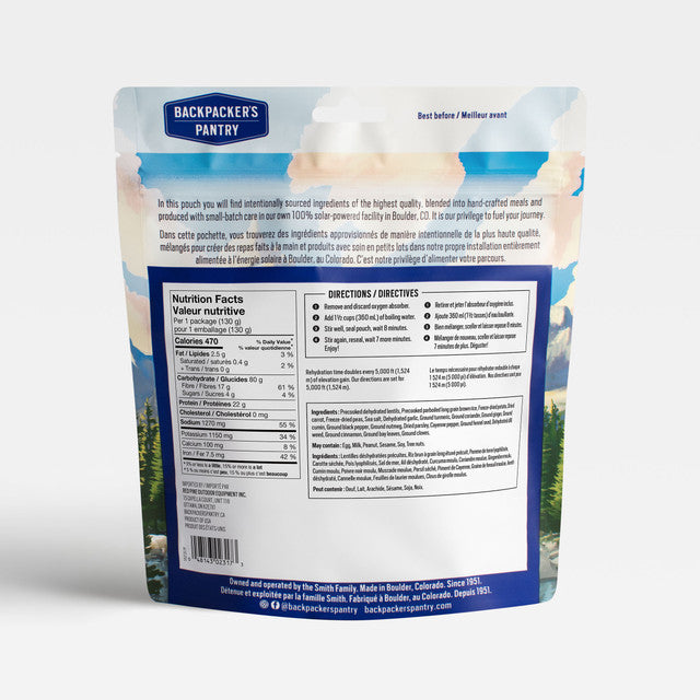 CARI GENRE KATMANDOU - 1 PORTION - BACKPACKERS PANTRY - PLEIN AIR CAMPING ET SURVIE - NOURRITURE