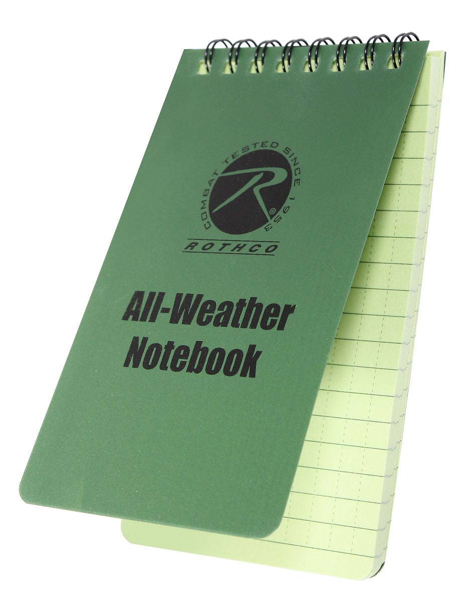 CARNET DE NOTE IMPERMÉABLE 3 PAR 5 POUCES - VERT OLIVE - COUTEAUX ET OUTILS - CARNETS DE NOTES IMPERMÉABLES