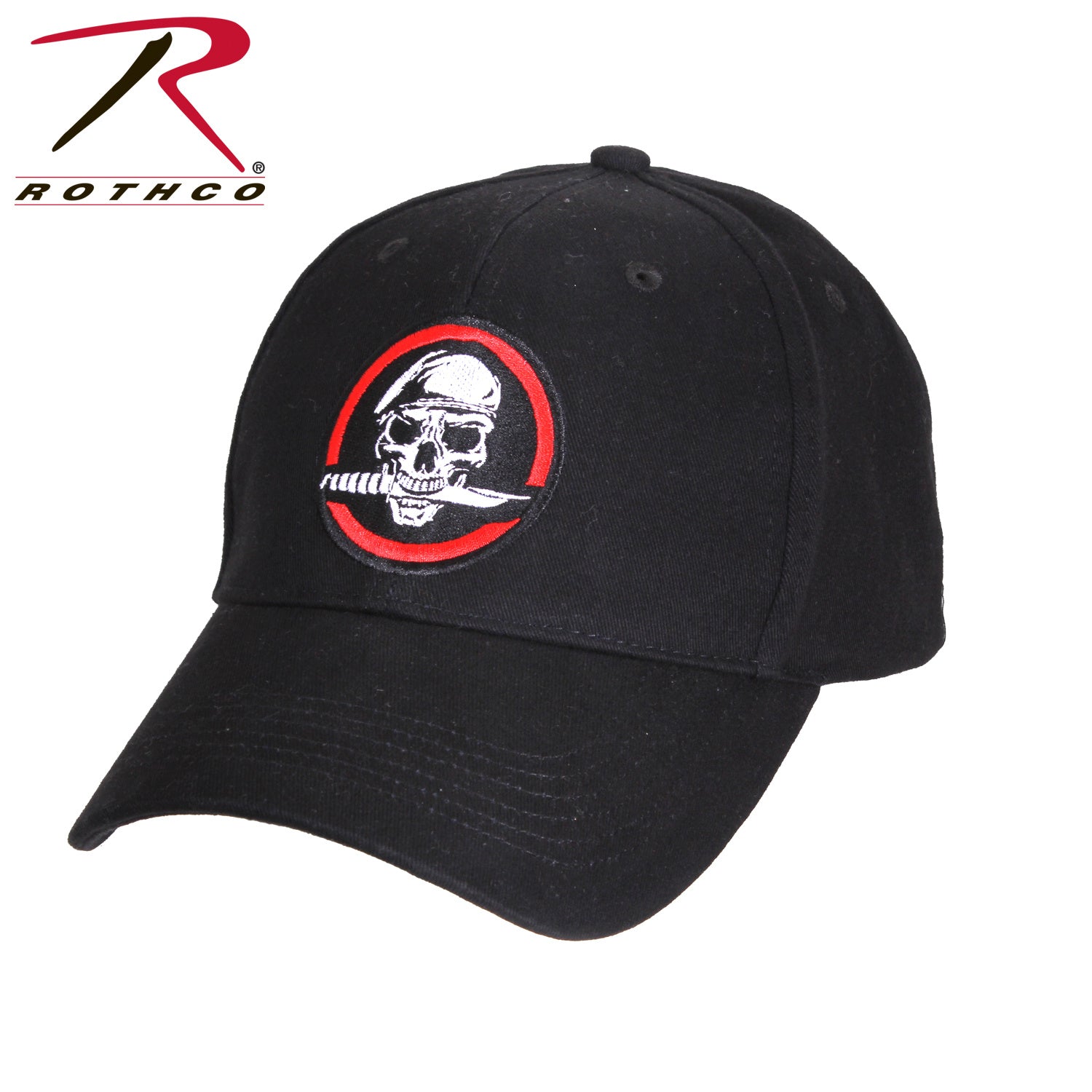 CASQUETTE ROTHCO NOIRE TÊTE DE MORT ET COUTEAU - VÊTEMENTS - CASQUETTES