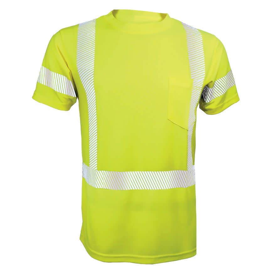 CHANDAIL HAUTE VISIBILITÉ MANCHES COURTES MODÈLE STX2SS - JAUNE / X-Small - VÊTEMENTS - CHANDAILS DE TRAVAIL