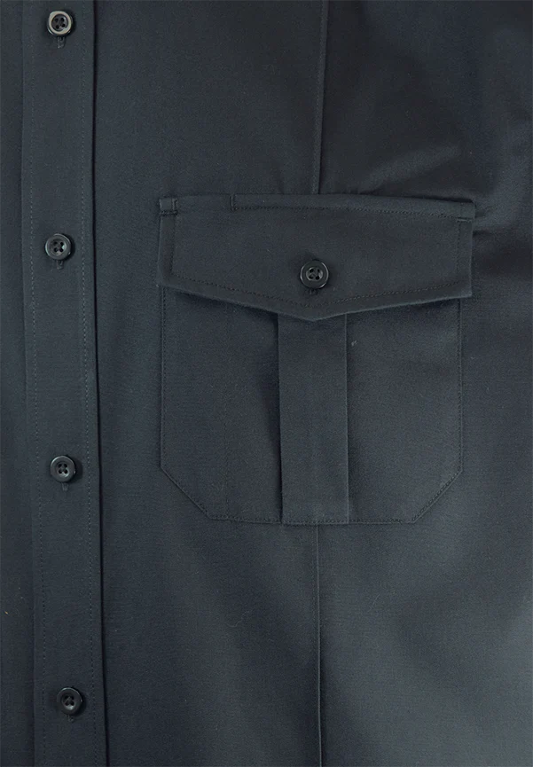 CHEMISE MILITAIRE US À MANCHES LONGUES 628US - NOIR / SMALL - VÊTEMENTS - CHEMISES DE TRAVAIL