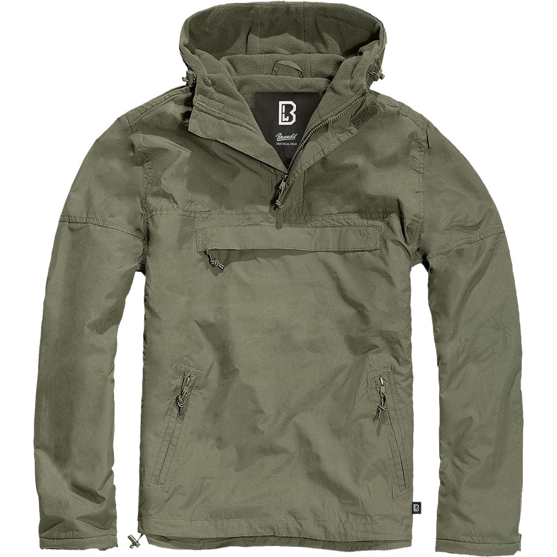 COUPE-VENT AVEC DOUBLURE EN POLAR ET COLLET À FERMETURE ÉCLAIR BRANDIT - VERT OLIVE / SMALL - VÊTEMENTS - MANTEAUX