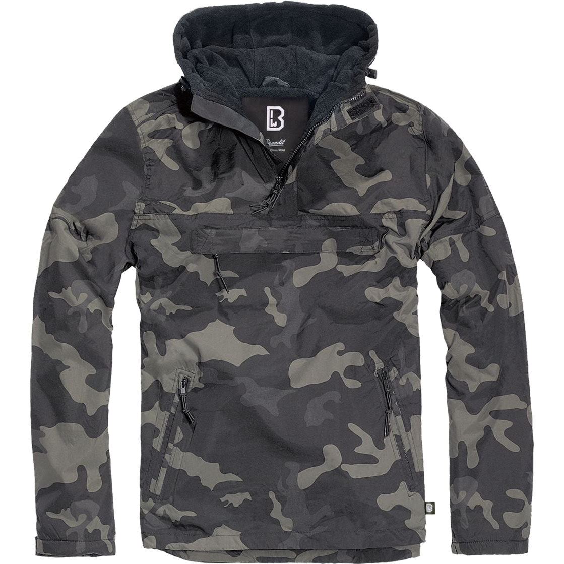 COUPE-VENT AVEC DOUBLURE EN POLAR ET COLLET À FERMETURE ÉCLAIR BRANDIT - CAMO FONCÉ / SMALL - VÊTEMENTS - MANTEAUX