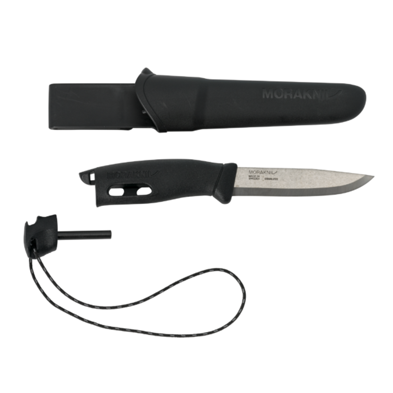 COUTEAU UTILITAIRE MORAKNIV COMPANION NOIR AVEC ALLUME-FEU - COUTEAUX ET OUTILS - COUTEAUX À LAME FIXE