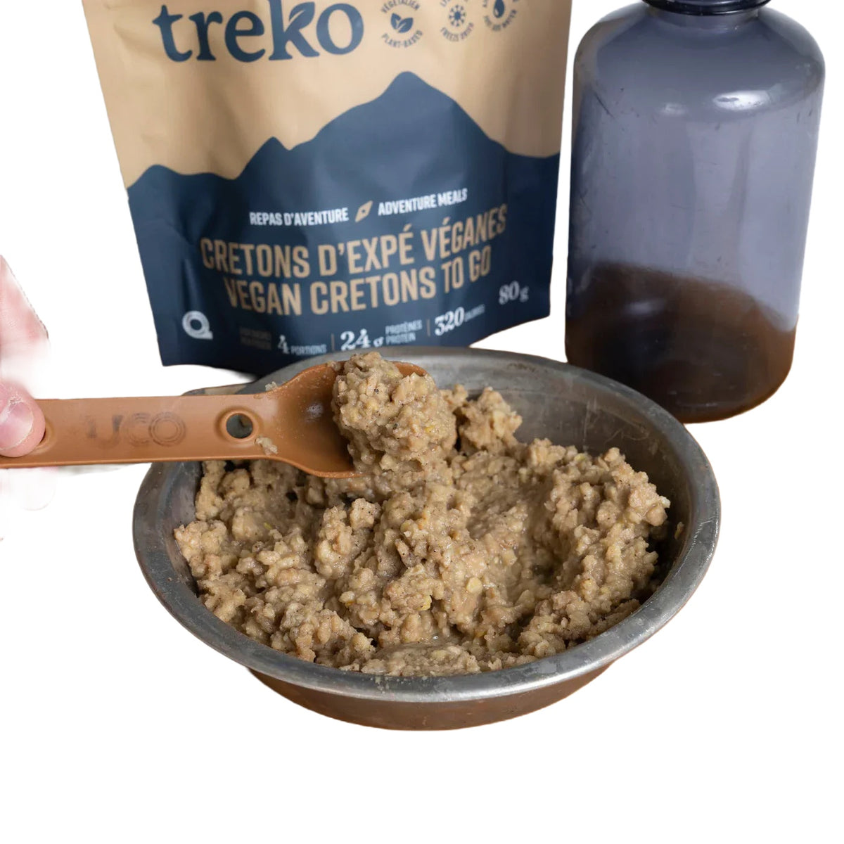 CRETONS D’EXPÉ VÉGANES TREKO - 4 PORTIONS PAR SACHET - PLEIN AIR CAMPING ET SURVIE - NOURRITURE