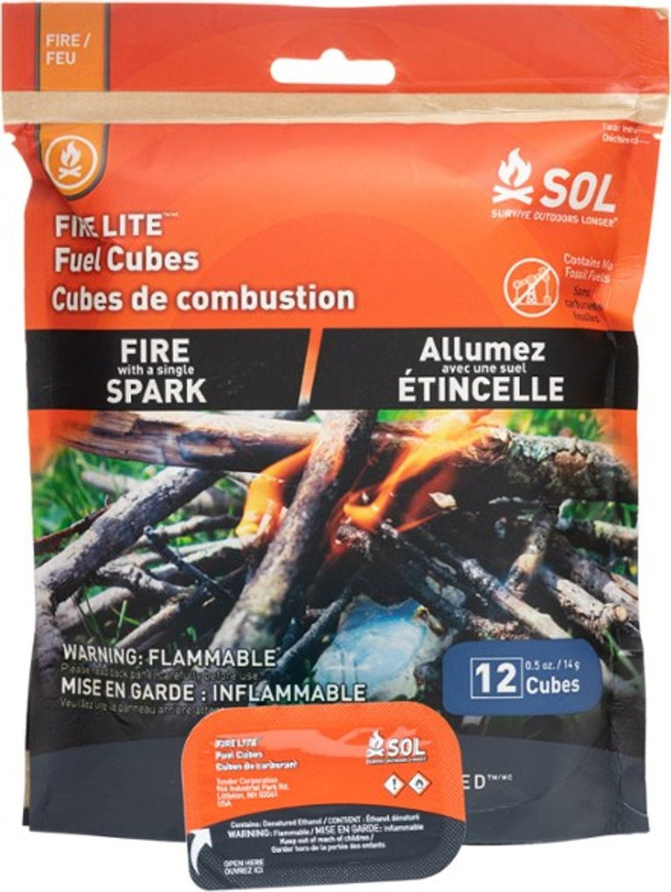 CUBES DE COMBUSTION - SURVIVE OUTDOORS LONGER - PLEIN AIR CAMPING ET SURVIE - ALLUME-FEU