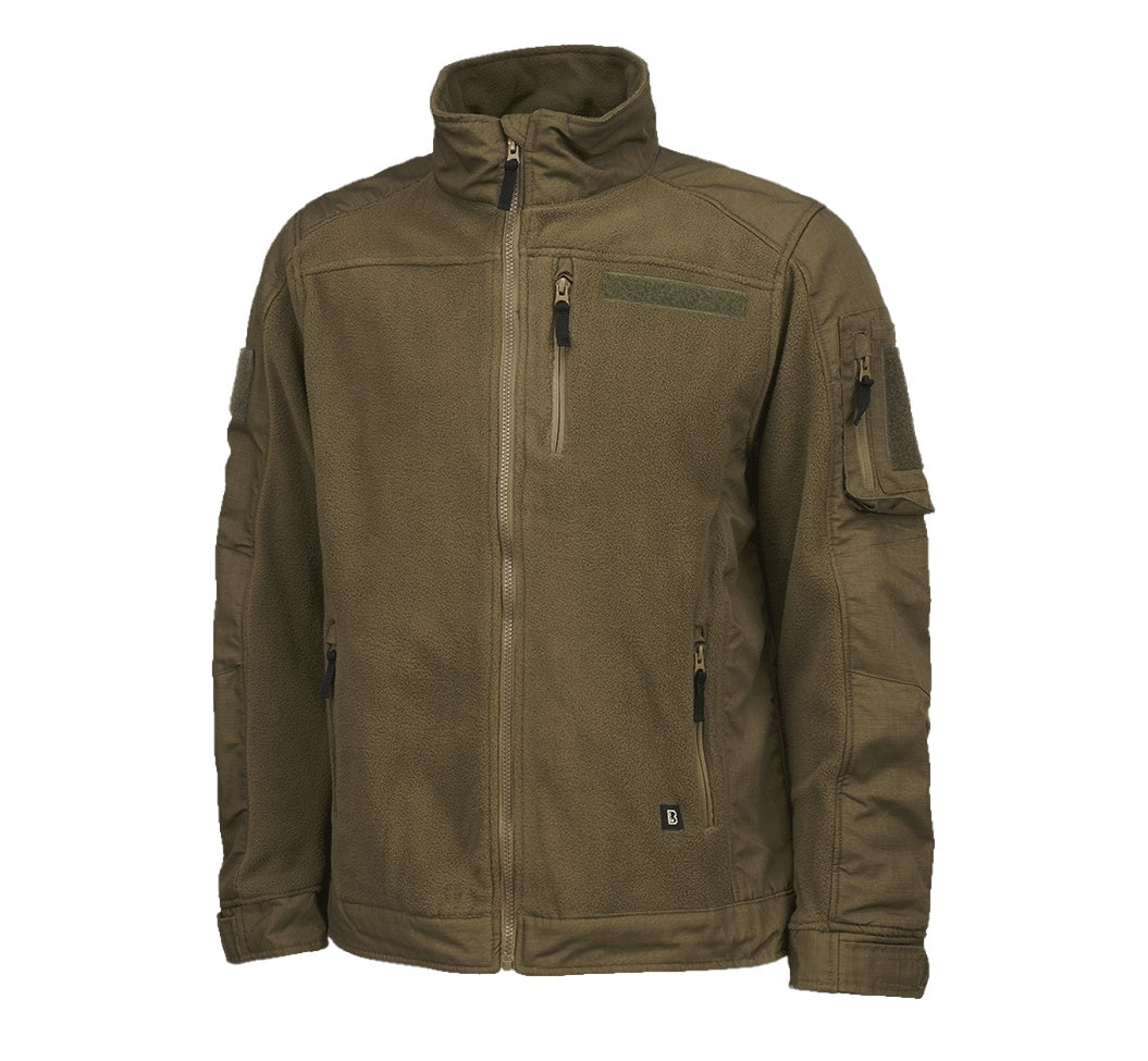 VESTE EN POLAR ET TISSU RIPSTOP BRANDIT - VERT OLIVE / SMALL - VÊTEMENTS - MANTEAUX ET VESTES