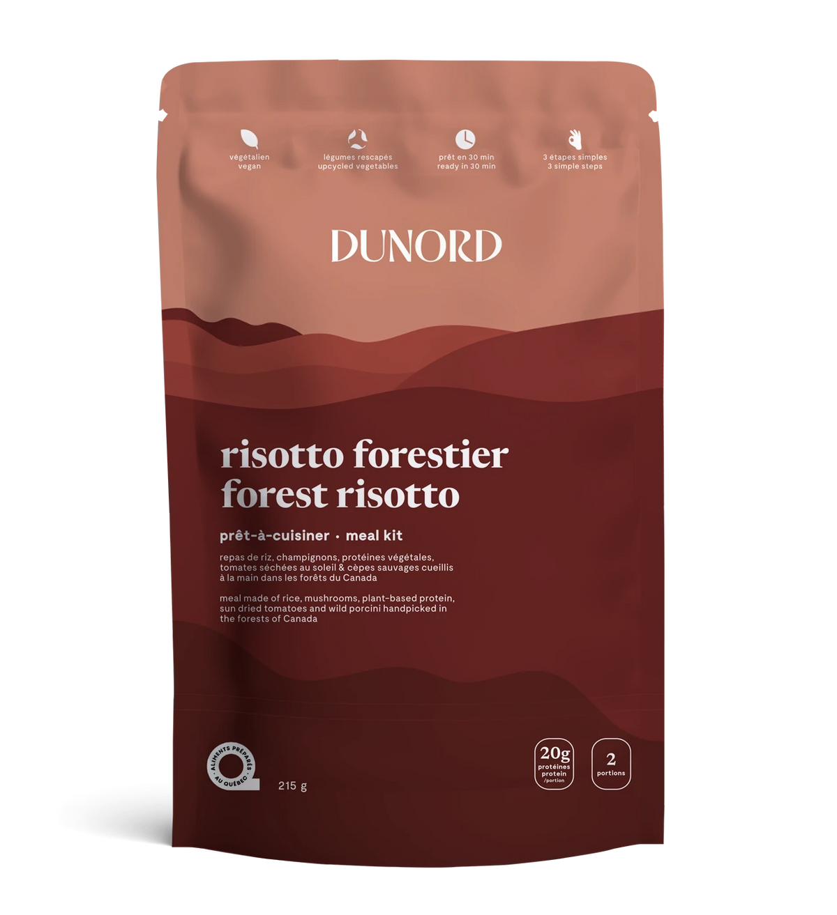 RISOTTO FORESTIER AVEC PLEUROTES 2 PORTIONS DUNORD