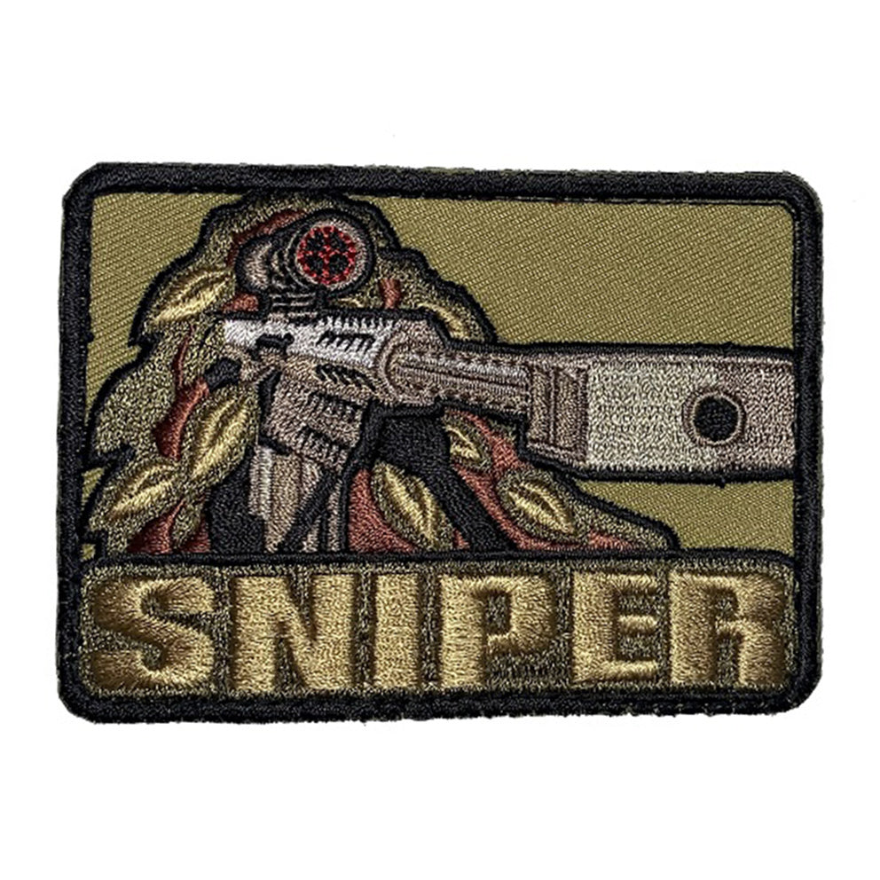 ÉCUSSON BRODÉ ET VELCRO SNIPER - ÉQUIPEMENT TACTIQUE - ÉCUSSONS ET INSIGNES