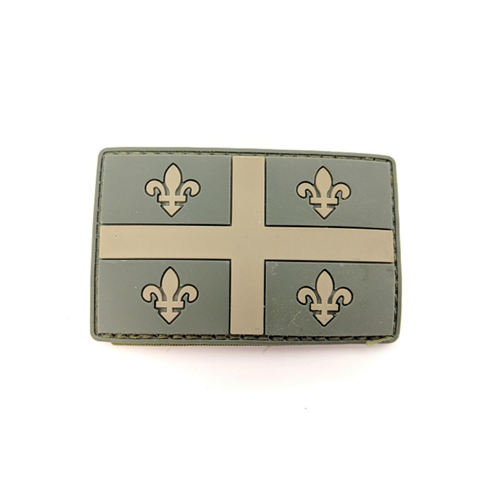 ÉCUSSON EN CAOUTCHOUC DRAPEAU QUÉBÉCOIS - ÉQUIPEMENT TACTIQUE - ÉCUSSONS ET INSIGNES
