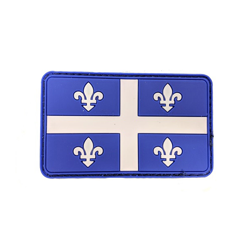 ÉCUSSON EN CAOUTCHOUC DRAPEAU QUÉBÉCOIS - ÉQUIPEMENT TACTIQUE - ÉCUSSONS ET INSIGNES