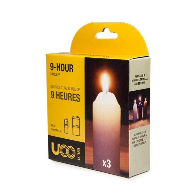 ENSEMBLE DE 3 CHANDELLES 9 HEURES UCO - COUTEAUX ET OUTILS - LANTERNES