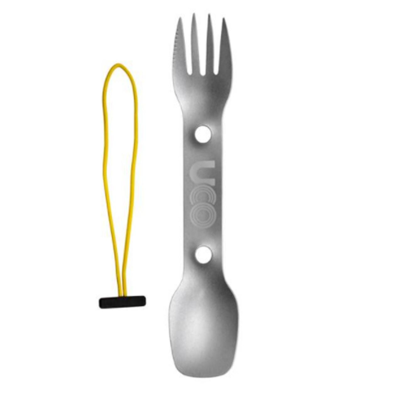 ENSEMBLE EN TITANE 3 EN 1 CUILLÈRE FOURCHETTE ET COUTEAU UCO - PLEIN AIR CAMPING ET SURVIE - USTENSILES