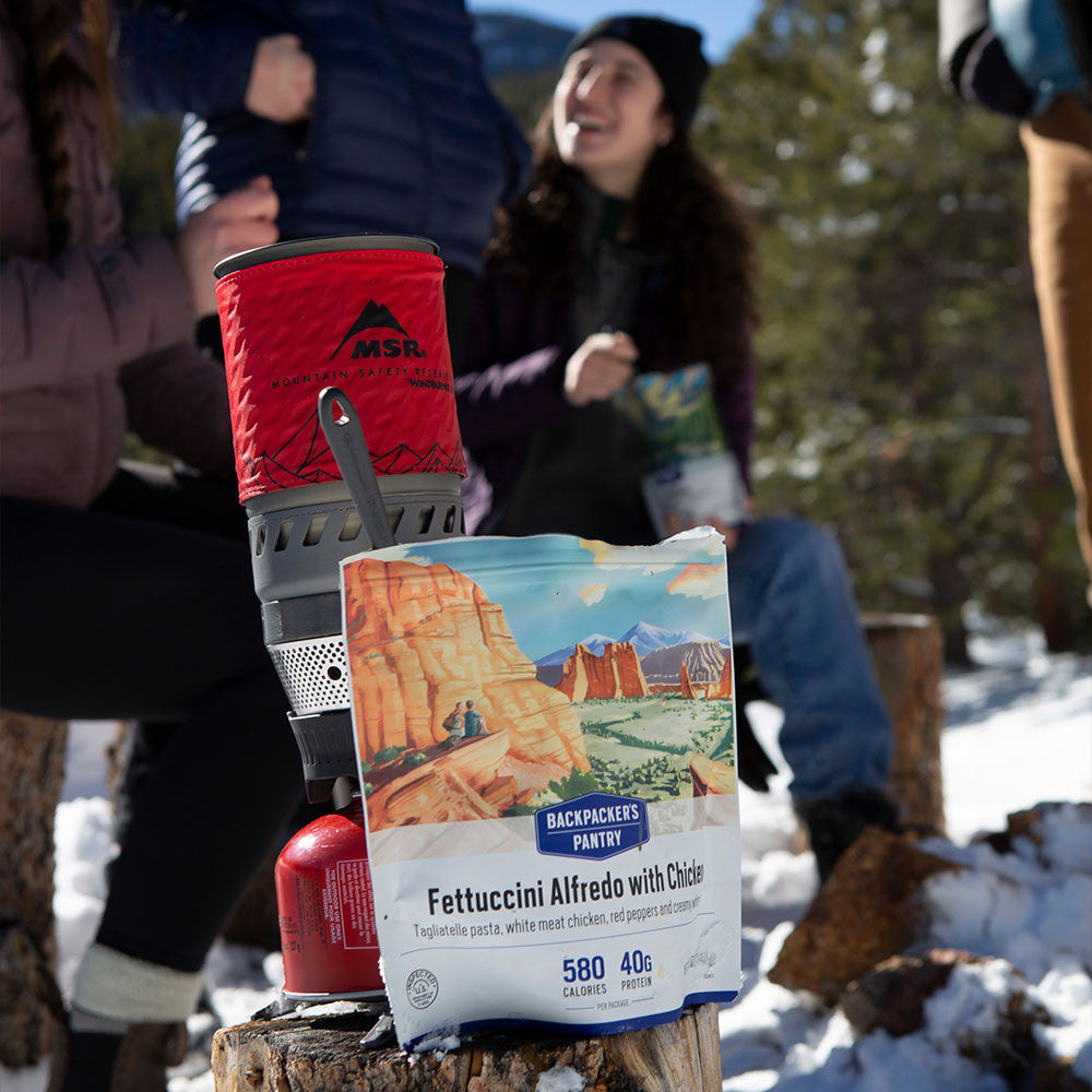 FETTUCCINI ALFREDO AU POULET - 1 PORTION - BACKPACKERS PANTRY - PLEIN AIR CAMPING ET SURVIE - NOURRITURE
