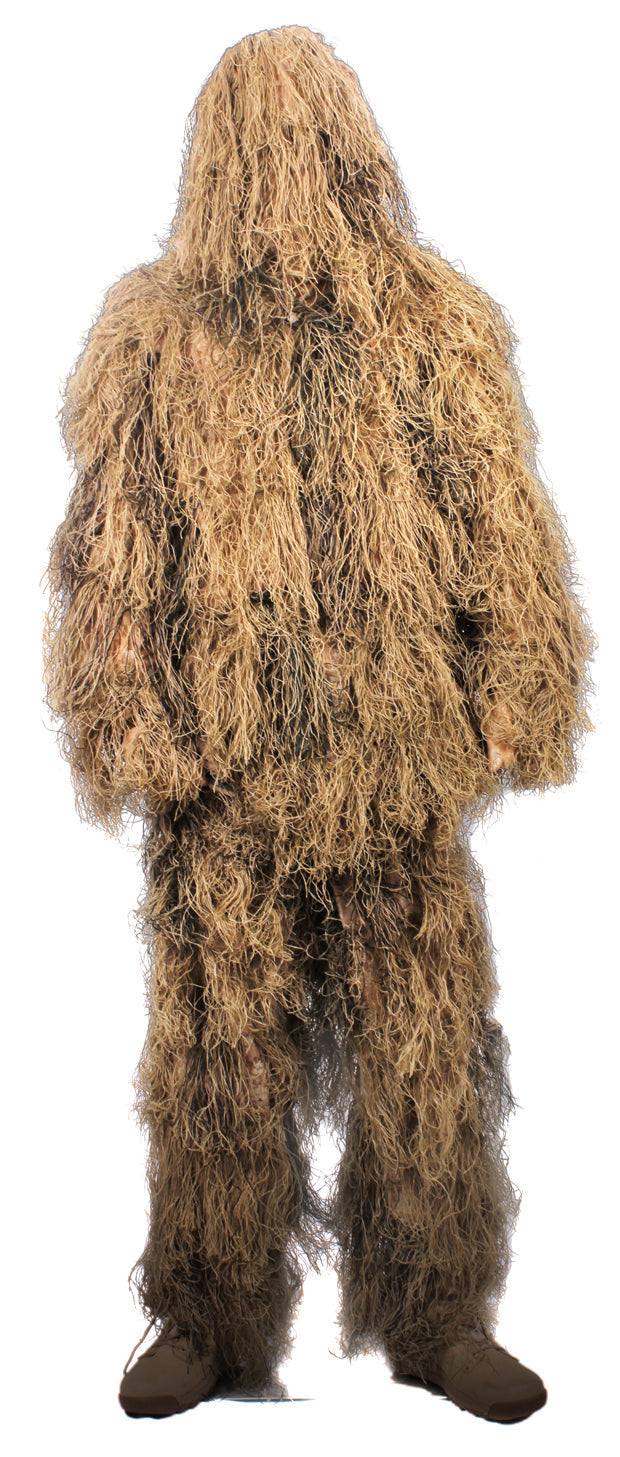 GHILLIE SUIT DESERT ENSEMBLE HAUT ET BAS - MÉDIUM-LARGE - ÉQUIPEMENT TACTIQUE - GHILLIES