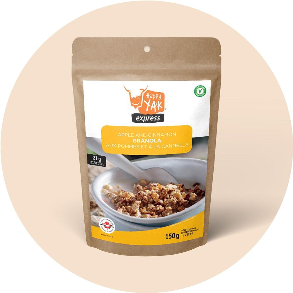 GRANOLA AUX POMMES ET CANNELLE HAPPY YAK - PLEIN AIR CAMPING ET SURVIE - NOURRITURE