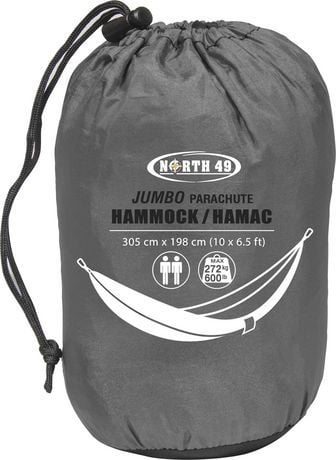 HAMAC DOUBLE XL AVEC CAPACITÉ DE 600 LIVRES GRIS - PLEIN AIR CAMPING ET SURVIE - TENTES ET HAMACS