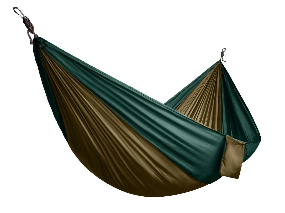 HAMAC EN TOILE DE PARACHUTE POUR 1 OU 2 PERSONNES - PLEIN AIR CAMPING ET SURVIE - TENTES ET HAMACS