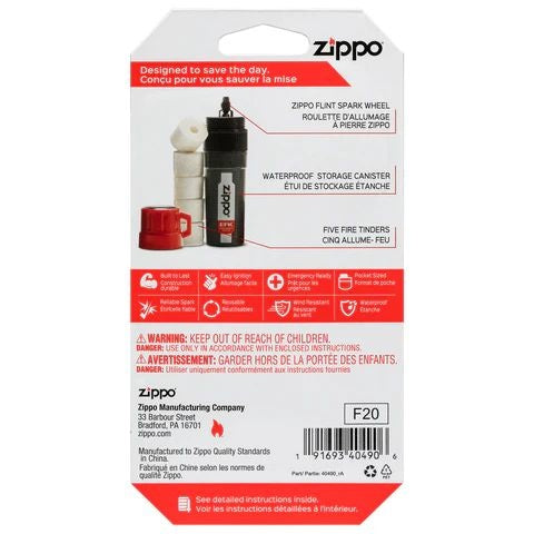 KIT ALLUME-FEU D’URGENCE ZIPPO - PLEIN AIR CAMPING ET SURVIE - ALLUME-FEU