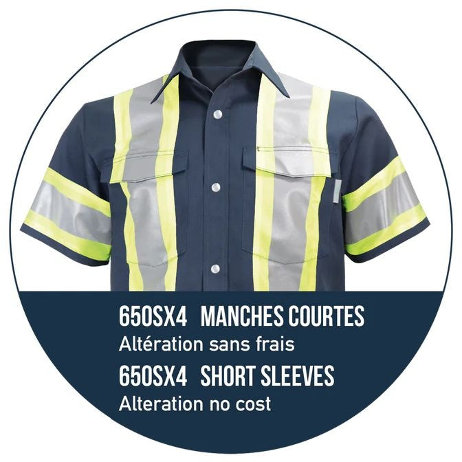 MANCHES LONGUES À BANDES RÉFLÉCHISSANTES À BOUTONS 625SX4 - VÊTEMENTS - CHEMISES DE TRAVAIL