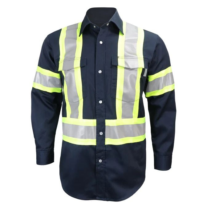 MANCHES LONGUES À BANDES RÉFLÉCHISSANTES À BOUTONS 625SX4 - VÊTEMENTS - CHEMISES DE TRAVAIL