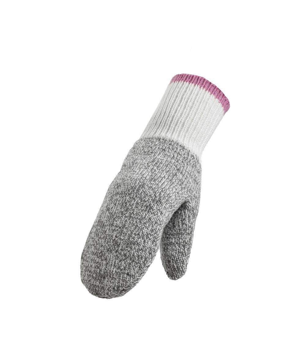 MITAINE CLASSIQUE EN LAINE ET POLYPROPYLÈNE - GRIS ET ROSE / PETIT - VÊTEMENTS - GANTS ET MITAINES