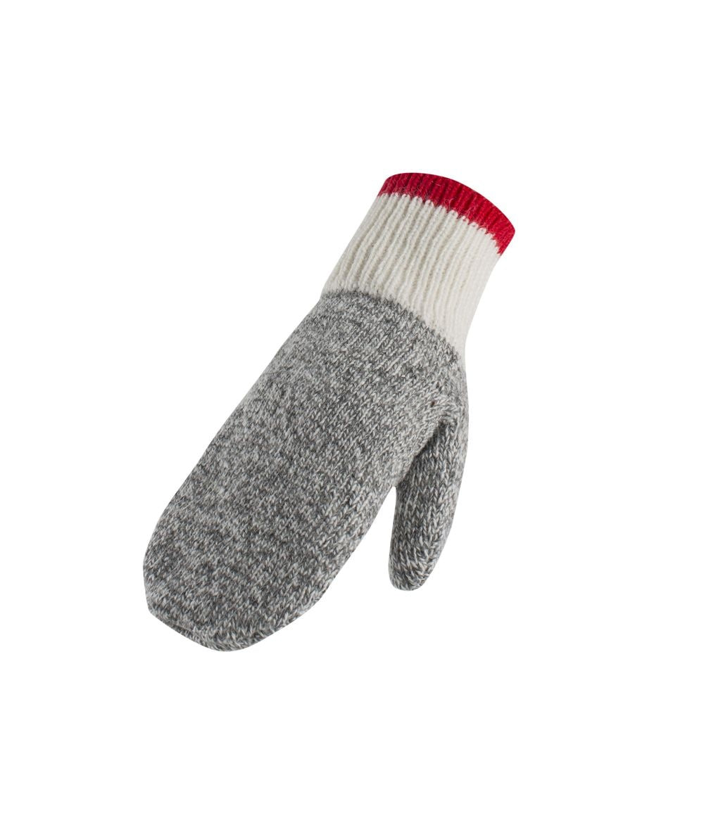 MITAINE CLASSIQUE EN LAINE ET POLYPROPYLÈNE - GRIS ET ROUGE / PETIT - VÊTEMENTS - GANTS ET MITAINES