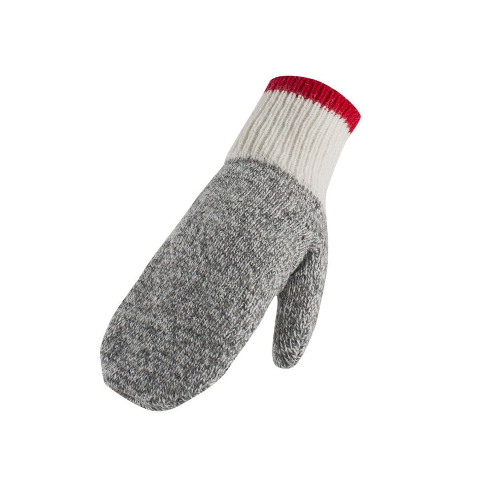 MITAINE CLASSIQUE EN LAINE ET POLYPROPYLÈNE - GRIS ET ROUGE / PETIT - VÊTEMENTS - GANTS ET MITAINES